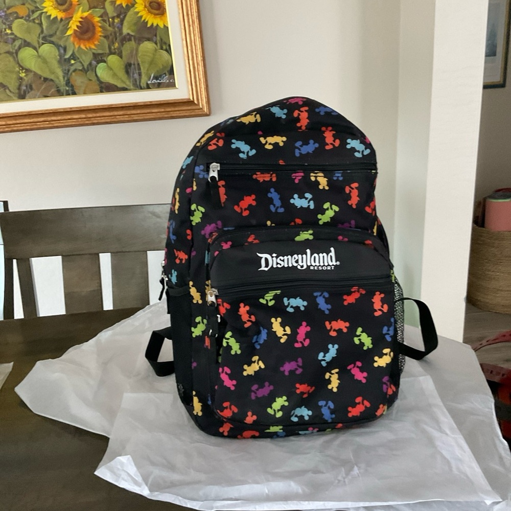 Disneyland Resort Parks Mickey Mouse Rainbow Full Size Unisex Backpack